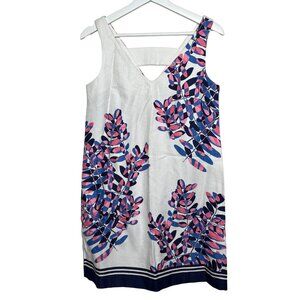Taylor White Floral Shift Sundress Dress NWT Size 4 Small